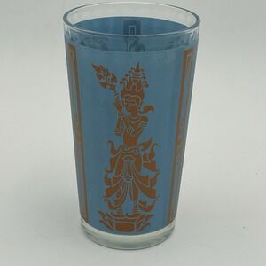 Vintage Jeanette Wedgwood Blue & White‎ Greek Motif Glass Grecian Hellenic 8 oz